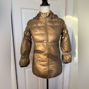 Women's Gold Puffer Jacket
